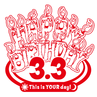 0166/HAPPY BIRTHDAY 3,3